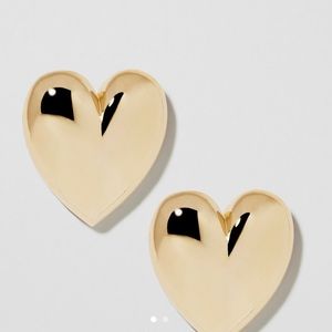 Jennifer Fisher Puffy Heart Earrings in Gold